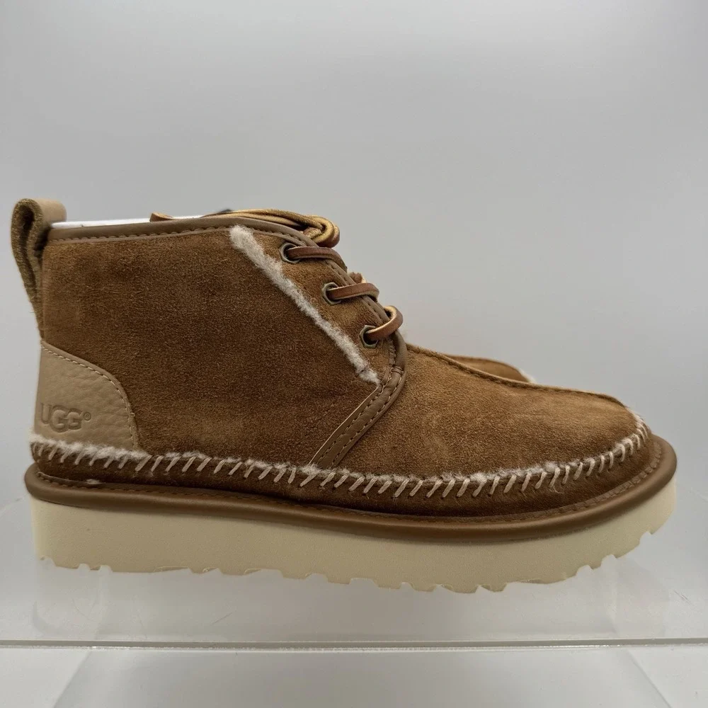 NEW! UGG Neumel Stitch Chestnut Chukka Boots 1094398 Men's 5 / Women's 6